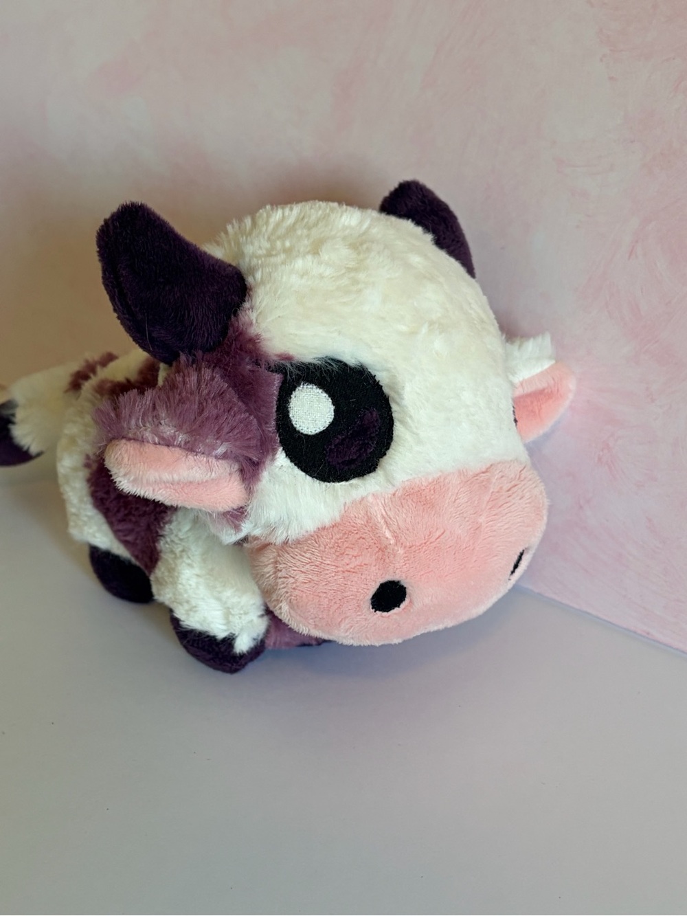 Weighted small cow plushie - handmade